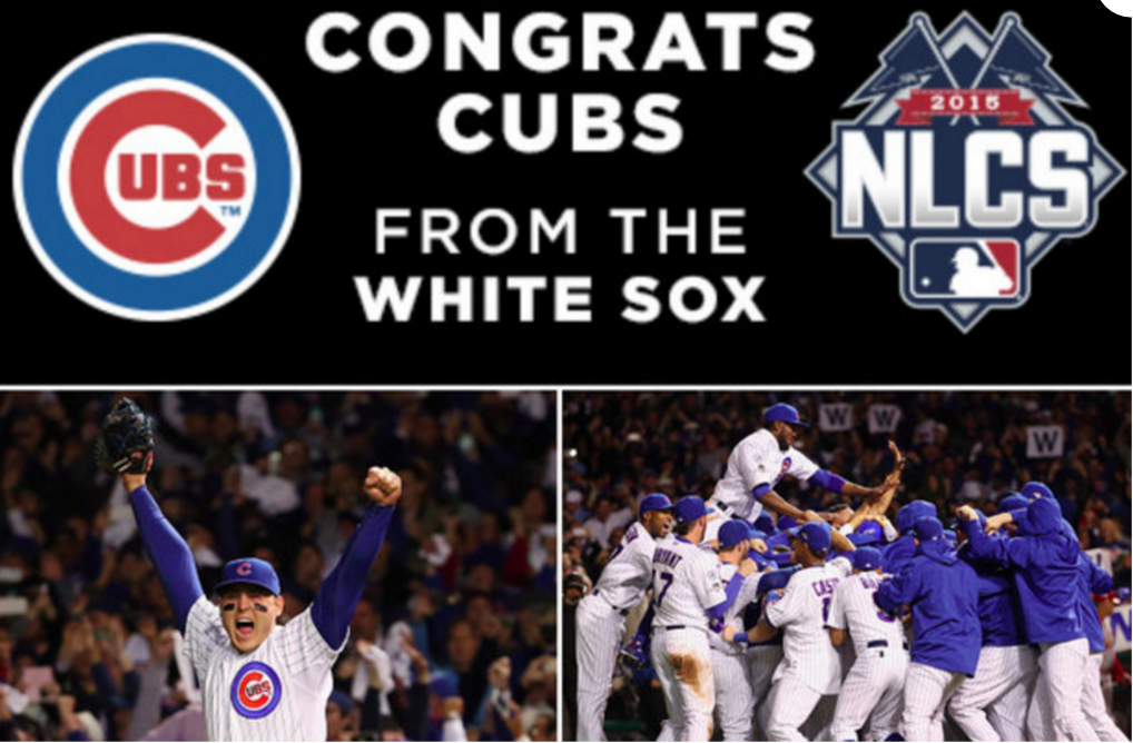 White Sox Use Video Billboard To Congratulate The Cubs On Trip To NLCS