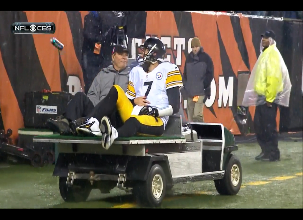 Ben Roethlisberger Gets Carted Off, Bengals Fans Throw