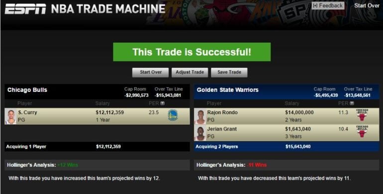 steph curry bulls trade proposal 