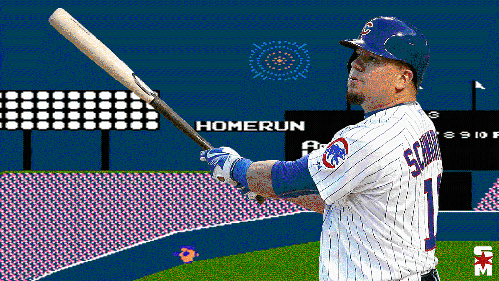 Kyle Schwarber Home Run off Gerrit Cole - Wild Card Game on Make a GIF