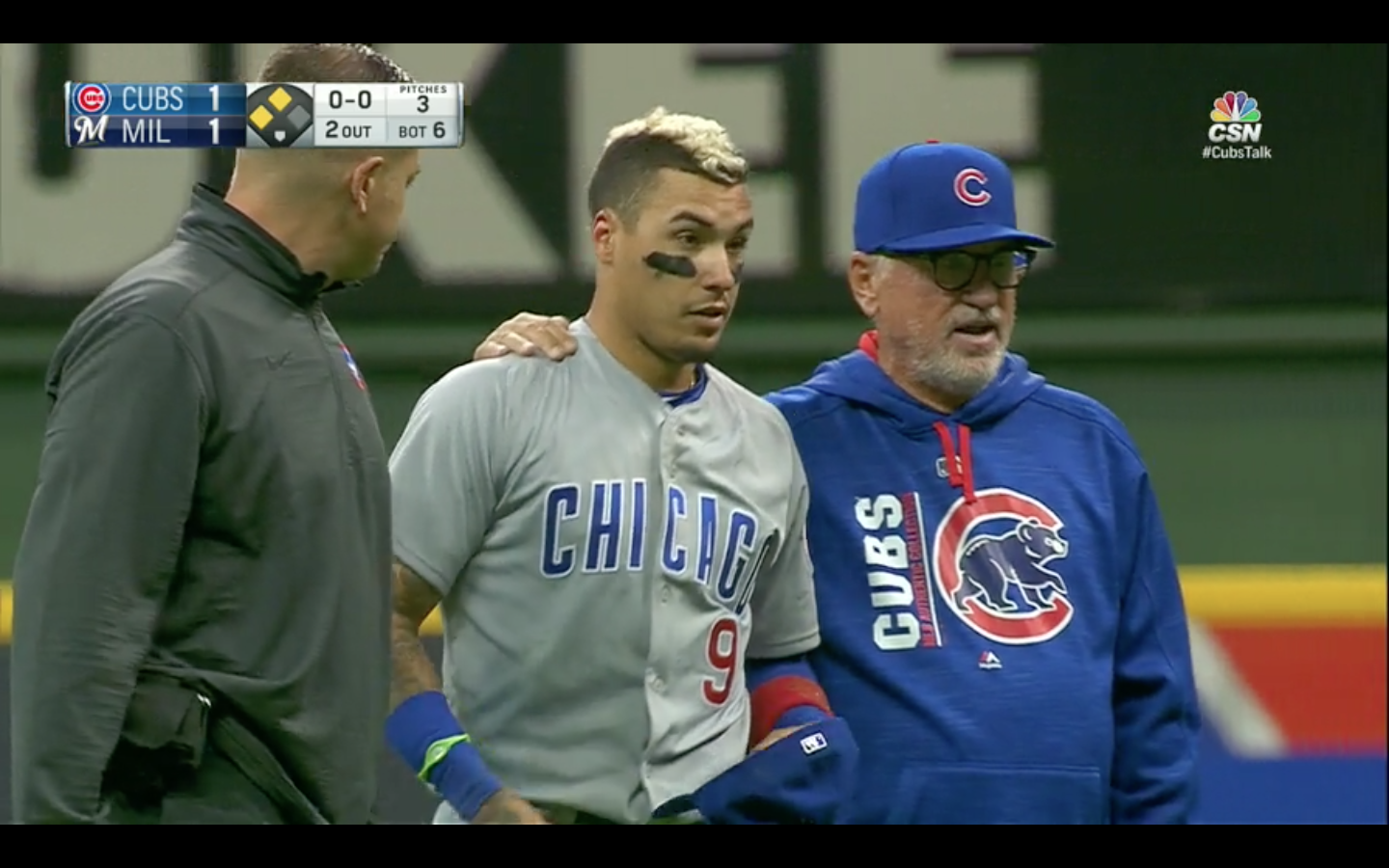 Javier Baez Leaves Cubs Game After Scary Collision With Jason Heyward