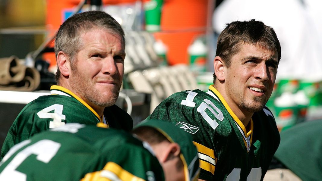 brett favre vs aaron rodgers stats