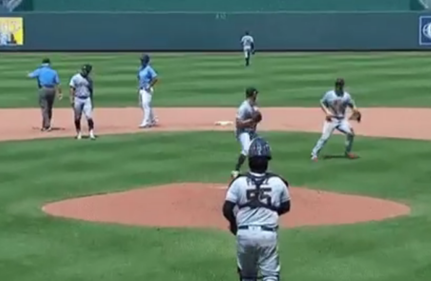 WATCH Trevor Bauer Throws Ball Over CF Wall Before He's Taken Out