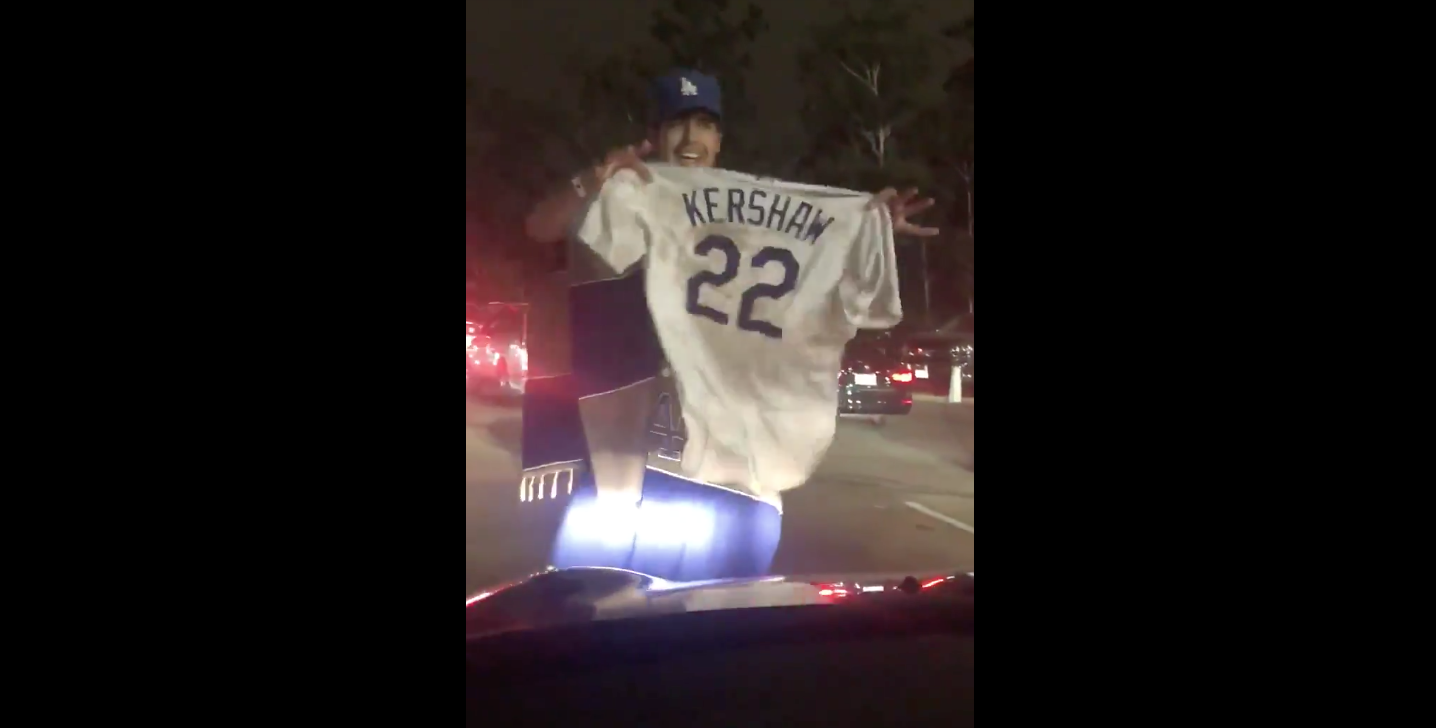 WATCH: Dodgers Fans Are Running Over A Clayton Kershaw Jersey With Their  Cars After Losing NLDS To Nationals
