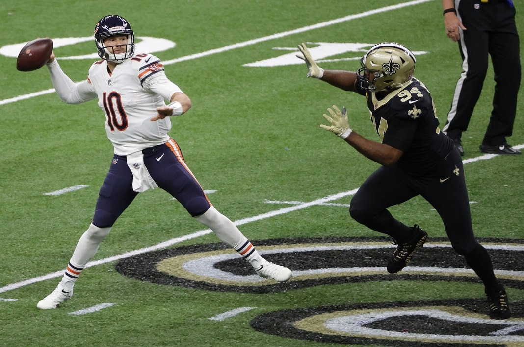 Mitchell Trubisky's three TD passes powers the Chicago Bears past