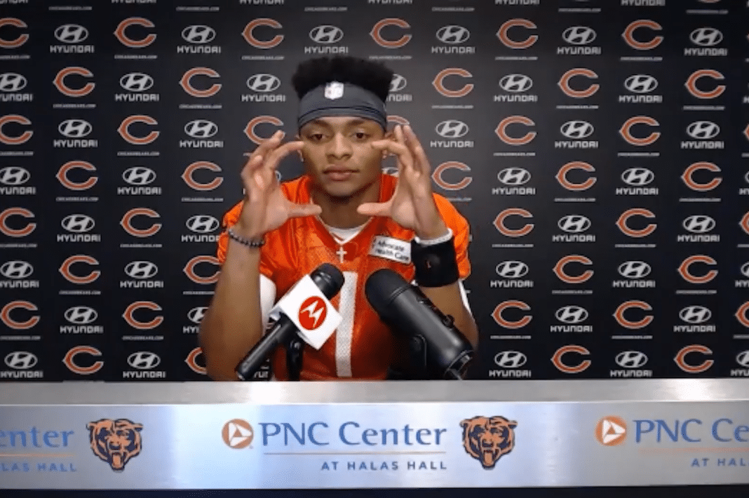 Justin Fields Takes "Student Of The Game" Quite Literally With Bears