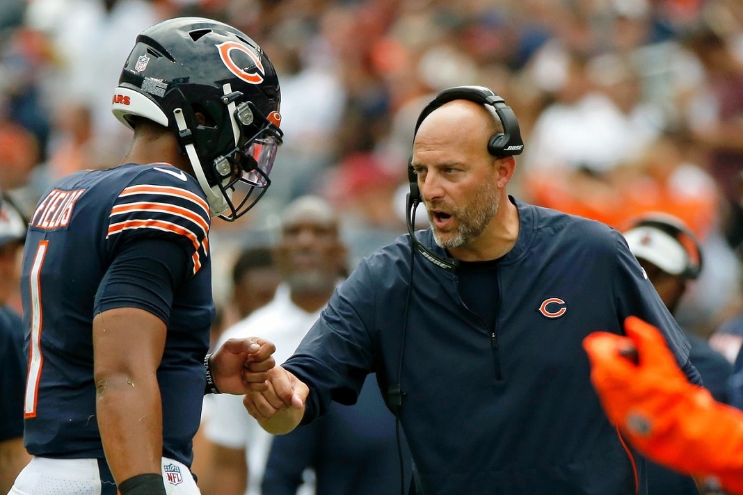 Chase Claypool Signs Old Mitch Trubisky Jersey at Soldier Field