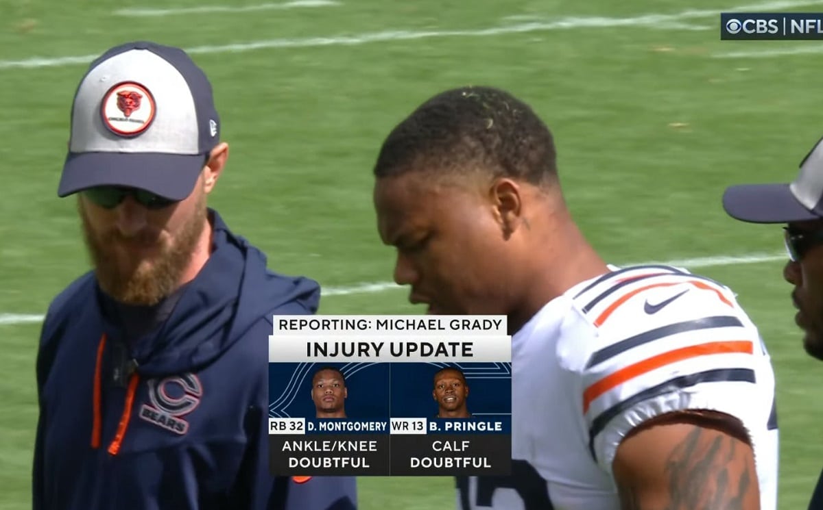 Bears running back David Montgomery out with knee injury