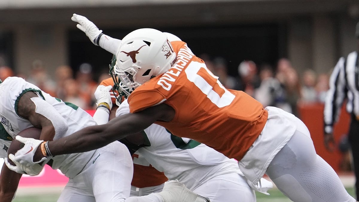 LOOK: DeMarvion Overshown sends message following Texas all-time low NFL  Draft - On3