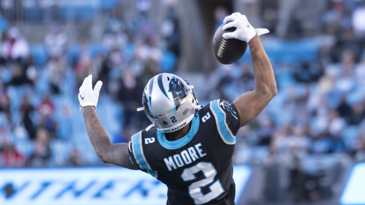 New Bears WR DJ Moore reacts to being traded by Panthers