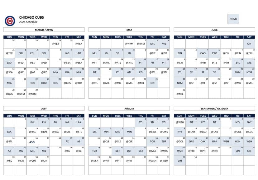 Strange Things About the 2024 Cubs Schedule